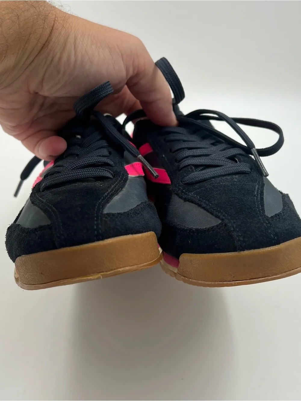 Tretorn Women’s Rawlins 2.0 Suede/Textile Sneakers Navy/Pink 6 Trainers